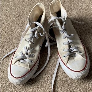 (5 for 20$) white high top converse